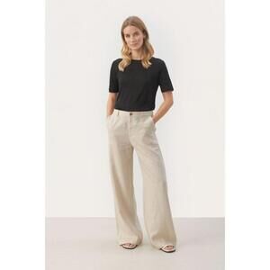 Part Two Ninnes Linen Wide Leg Trousers - Size 38